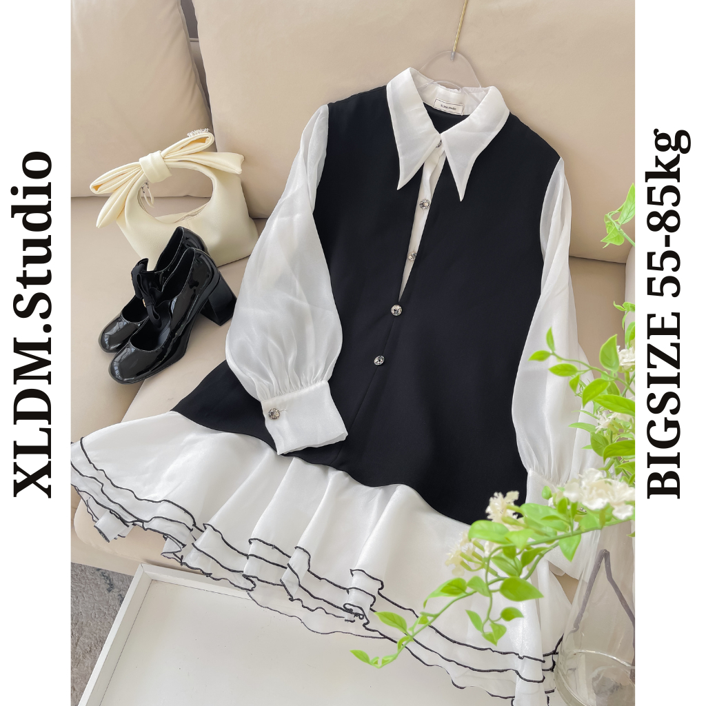 Váy đầm BIGSIZE tiểu thư thiết kế XLDM Studio ( Roise dress)