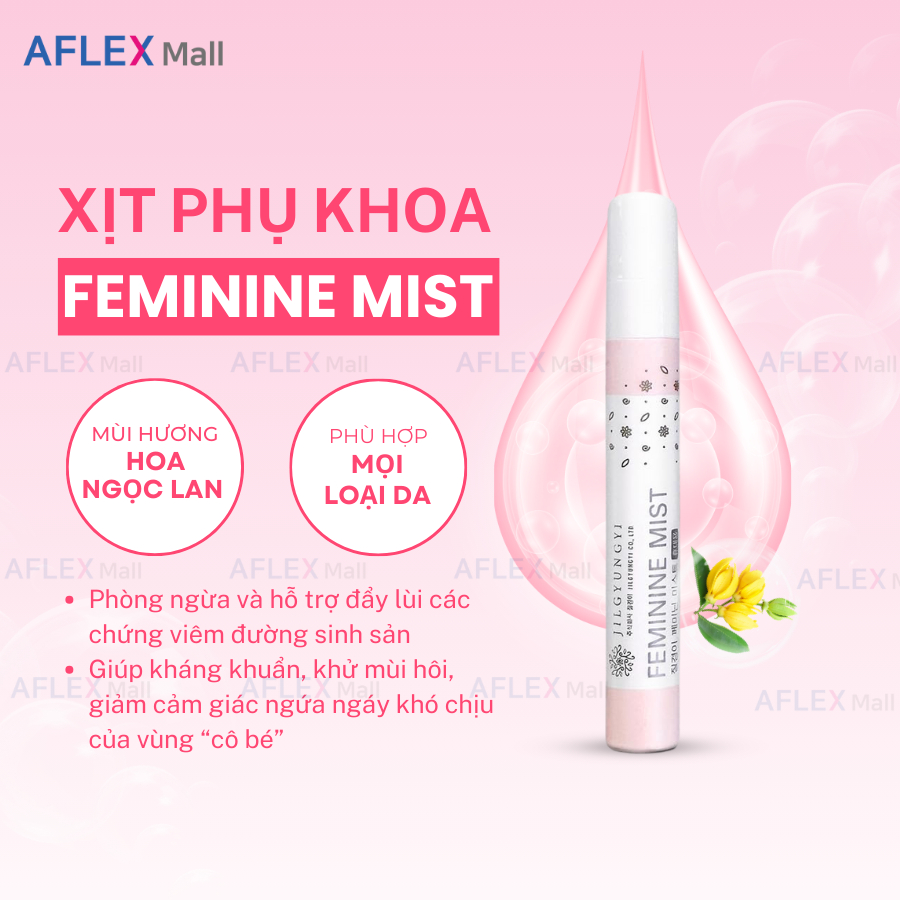 Xịt phụ khoa thơm vùng kín Jilgyungyi Feminine Mist khử mùi hiệu quả 9ml