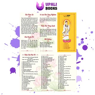 Sách - Tờ chú Đại Bi, chú Dược Sư, chú Chuẩn Đề, Chú Lăng Nghiêm, chú Vãng Sanh - Upali Books
