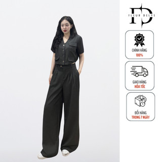 Set bộ nữ cộc tay 1 túi ngực delys dlbo49