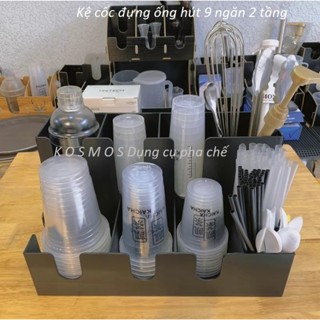 Khay úp cốc trà sữa kệ 9 ngăn 2 tầng take away cao cấp đựng ly 1000ml