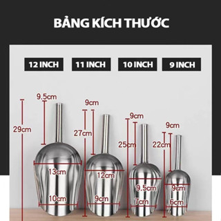 [Hỏa tốc] Vá Xúc Đá Inox - Muỗng Xúc Đá Inox nhiều size