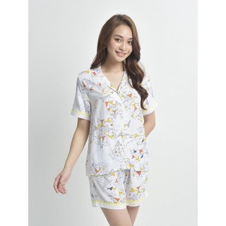 Bộ Mặc Nhà WINNY Kiểu Pijama Chất Lanh Mát 1MNLA22201C