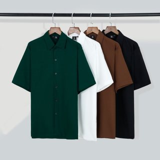 Áo sơ mi tay ngắn nam nữ Boizclub form rộng unisex