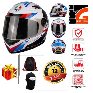 [TẶNGTÚIĐỰNG + KHĂNTRÙM + BH12THÁNG] Nón bảo hiểm AGU tem V96 Dragon Boy A138