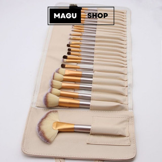 Set cọ trang điểm 12-18-24 cây có bao da như hình - Bộ cọ dành cho trang điểm cá nhân đến chuyên nghiệp mã C1224
