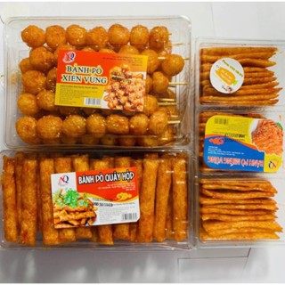 Bánh bò quẩy hộp bánh bò xiên vừng bò vừng miếng loại hộp đặc biệt đồ ăn vặt ngon giá rẻ