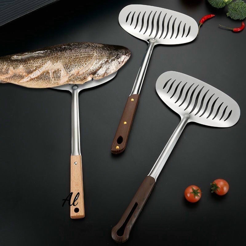 Xẻng lật cá inox bản rộng