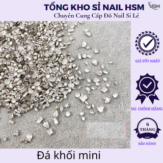 Set viên đá khối mini chân nhọn nails chân vàng trang trí móng -Đồ NAIL HSM