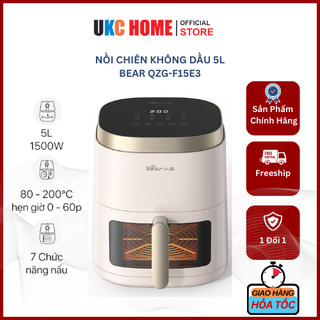 Nồi chiên không dầu 5l bear qzg-f15e3 - hàng chính hãng
