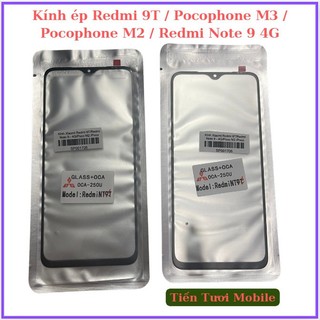 Kính ép liền keo redmi 9t/redmi note 9/poco m2/poco m3 xiaomi