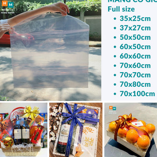 Túi màng co nhiệt bọc giỏ quà tết bọc đồ hàng Đẹp dầy dặn đủ các size