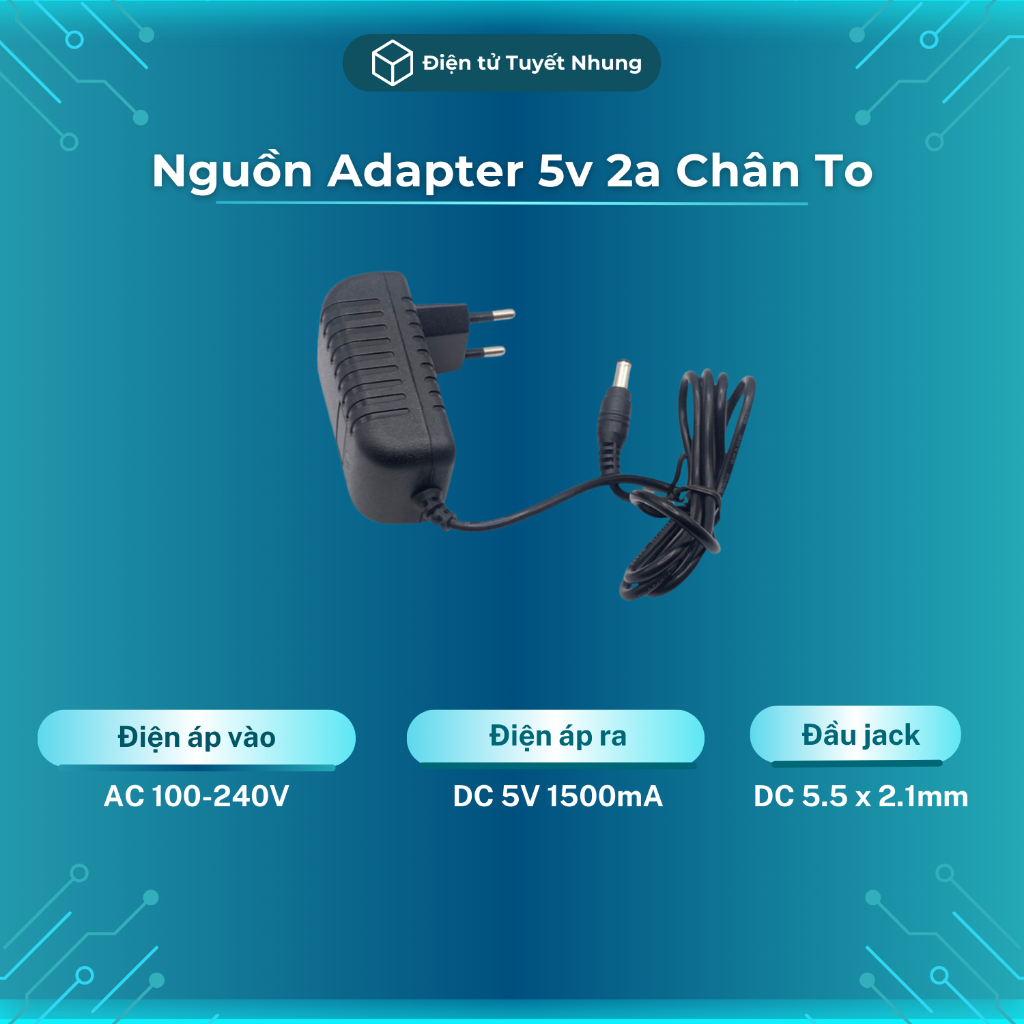 Nguồn 5v 2a Chân To/ Nguồn 5v 2a Chân Nhỏ Chất Lượng Cao - Adapter 5v 2a, BH Lỗi 1-1 Trong 7 ngày