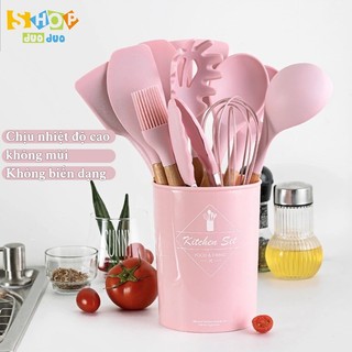 Bộ dụng cụ nhà bếp12 món  silicon món chịu nhiệt tốt dụng cụ nấu ăn làm bánh chống dính dễ dàng vệ sinh