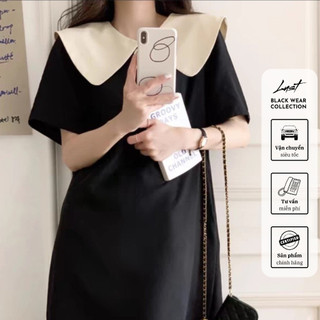 Váy suông cổ nơ cao cấp LUST chất liệu dày dặn thiết kế đẹp - T07