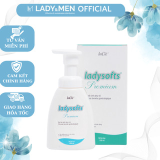 Bọt rửa phụ khoa phụ nữ Ladysofts Premium Laclé 100ml hỗ trợ dưỡng ẩm, làm sạch, cân bằng pH - Lady & Men Viet Nam