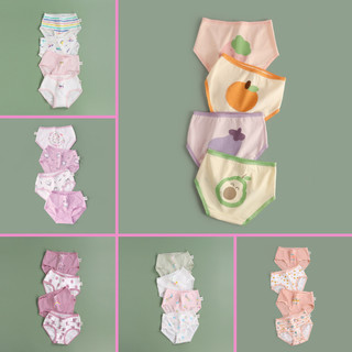 Quần chip TOPZKIDS bé gái từ 2-7 tuổi, Set 4 chiếc quần lót tam giác cotton co dãn 4 chiều, thoáng mát an toàn cho bé