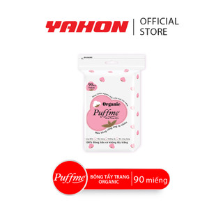 Bao Bông Tẩy Trang PUFFME Organic, 90 Miếng/Bao