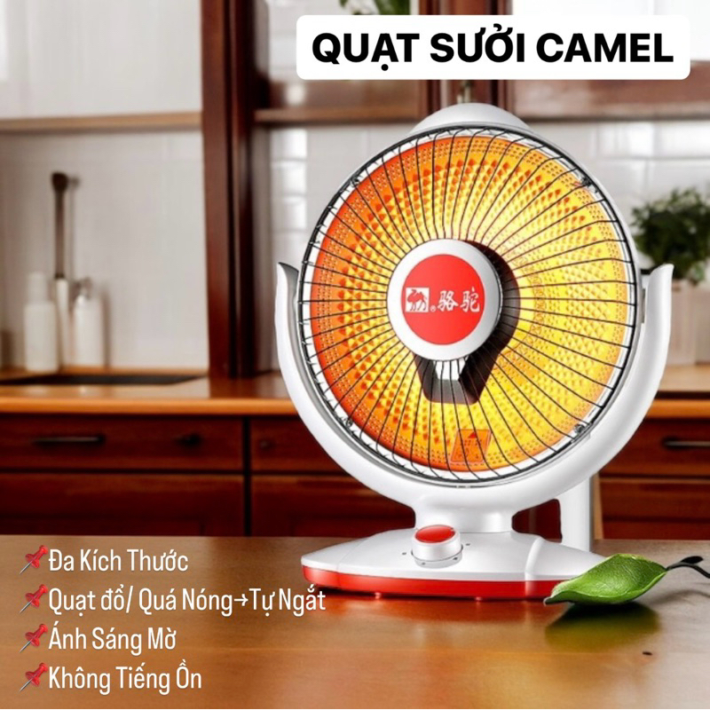 QUẠT SƯỞI CAMEL ĐA KÍCH THƯỚC- Quạt Điện Sưởi Ấm mini Để Bàn Tiện Dụng Cho Gia Đình, Chế độ an toàn thông minh Máy Sưởi