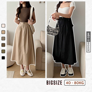 Chân váy nữ BIGSIZE chân váy kaki trơn dáng dài vintage có chun sau 587