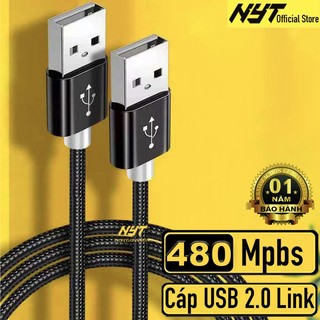 Cáp USB 2.0 Link 2 Đầu Đực Bện Dù Cao Cấp NYT DLN103 Bảo Hành 12T Chính Hãng