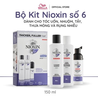 Bộ Chăm Sóc Tóc Nioxin 6 Cho Tóc Tạo Kiểu, Thưa, Rụng Nhiều Bleached / Chemically Treated Hair With Progressed Thinning