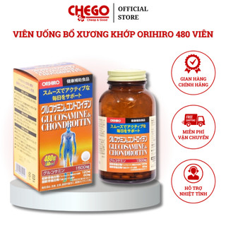 Viên uống bổ xương khớp cao cấp Glucosamine và Chondroitin Orihiro 480 viên hỗ trợ vận động xương khớp