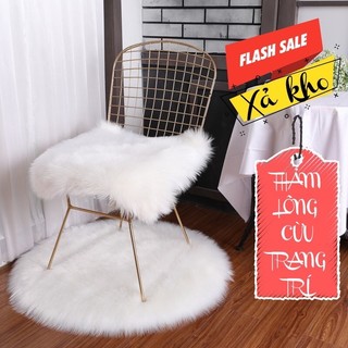 Thảm Lông Trắng trải bàn trang điểm