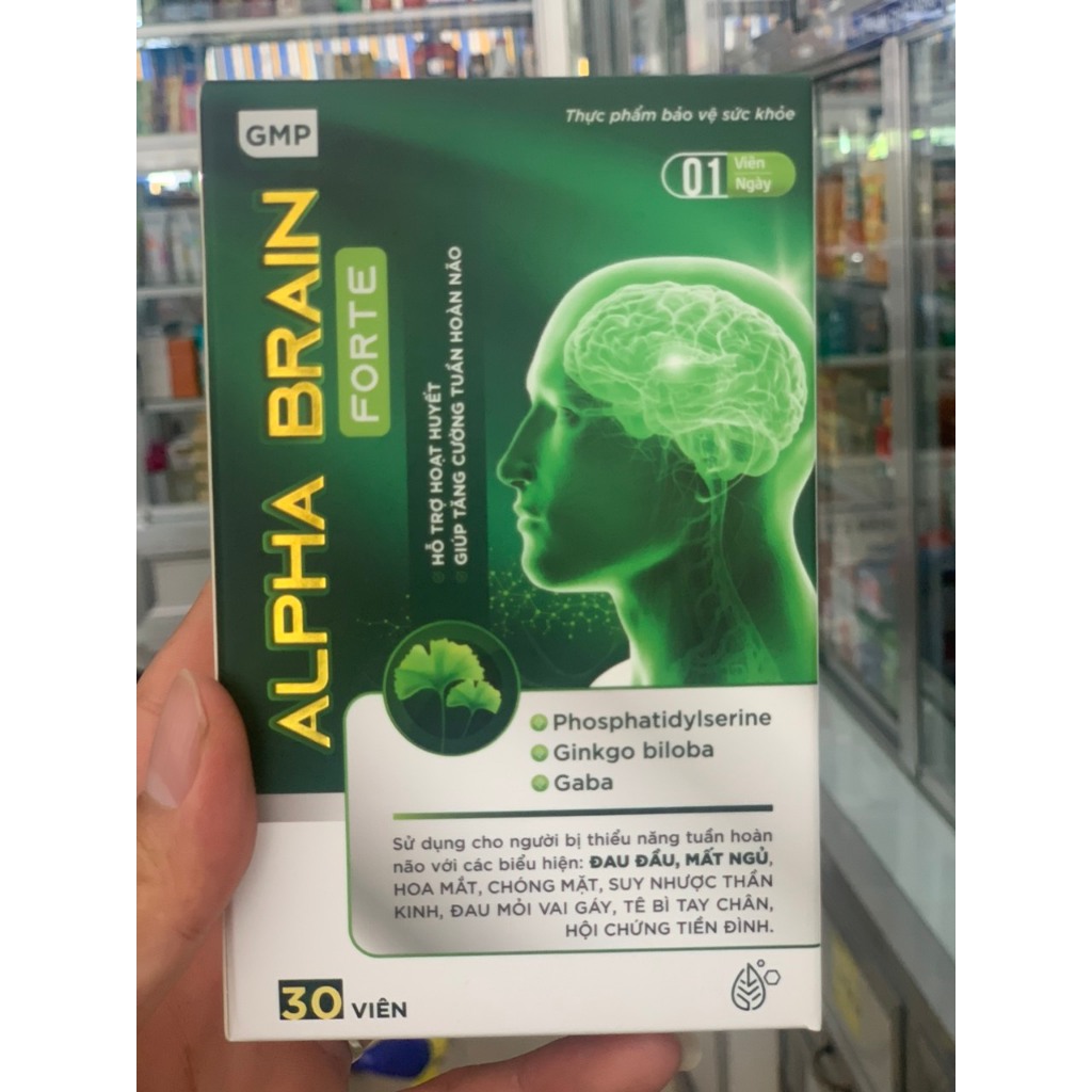 Viên uống bổ não ALPHA BRAIN FORTE hộp 30 viên.