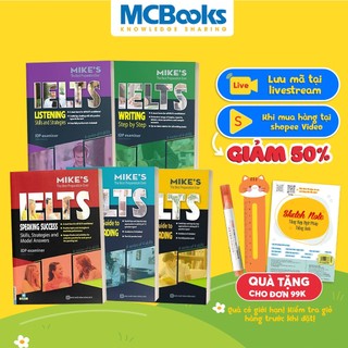Sách - Combo Ielts Mike Tài Liệu Tiếng Anh Học Thuật 4 Kỹ Năng Học Kèm App Online