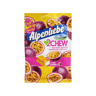 Kẹo Mềm Vị Chanh Dây Hạt Chia Alpenliebe 2Chew (Gói 227.5g - Lớn)