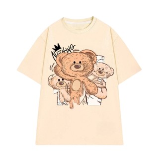 Áo Thun Local Brand Unisex Cổ Tròn, Áo Thun Nam Nữ Chất Cotton Họa Tiết Gấu Be ( KHÔNG KÈM GẤU )- OV489