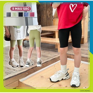 Quần legging lửng bé gái DINOKING Quần ngố cho bé chất thun lạnh co giãn mềm mịn trẻ em 2 - 8 tuổi QS20