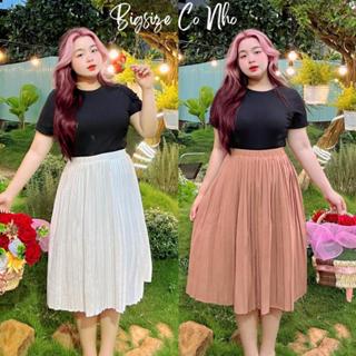 Chân váy dài nữ bigsize ulzzang dạng xòe phong cách hàn quốc style xếp ly sang chảnh tôn dáng hottrend cho Chuppy CV12