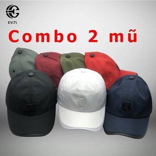 Combo 1 Cặp 2 Chiếc Mũ Lưỡi Trai Vải Dù Nón Kết Nam Nữ Dễ Phối Đồ Phong Cách Thời Trang Cá Tính