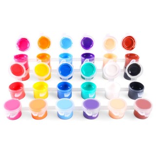 Vỉ màu nước acrylic kèm cọ, bộ dây màu nước 12 màu sắc nét, khay pha màu, cọ vẽ tô tượng