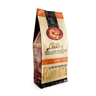 Combo 5 túi - Cà Phê Bột Rang Xay Nguyên Chất Robusta - Con Chồn Vàng - Túi Kraft 100Gr