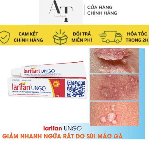 Kem bôi Larifan Ungo ngăn ngừa mụn rộp, sùi mào gà, Herpes 10g xuất xứ Châu Âu.