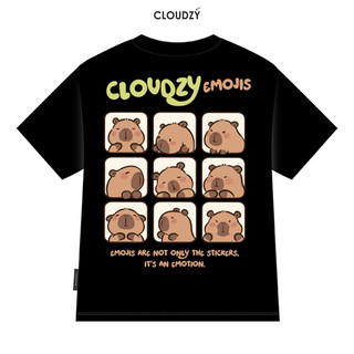 Áo baby tee local brand phông trơn cộc tay nữ Cloudzy  cổ tròn body cotton trắng co giãn BBT EMOJI