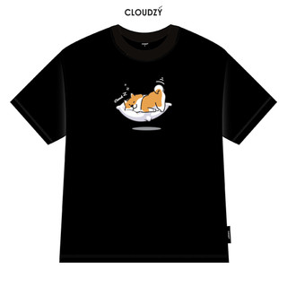 Áo baby tee nữ unisex tay lỡ local brand Cloudzy teen cổ tròn cotton cao cấp màu đen trắng BBT SHIBA