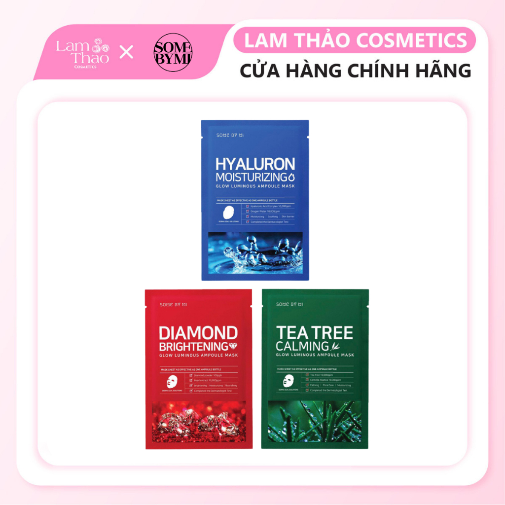Mặt Nạ Làm Sáng Da Some By Mi Diamond Brightening Glow Luminous Ampoule Mask