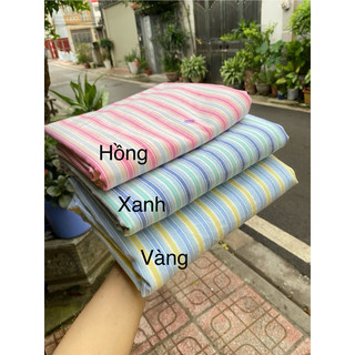 Vải thô đũi sọc sắc màu