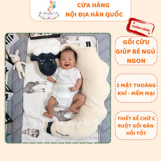 Gối Cừu Giúp Bé Ngủ Ngon Hàn Quốc Êm Ái Mềm Mại Thoáng Khí Cho Bé