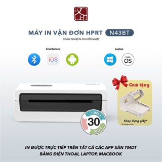 Máy In Đơn Hàng HPRT N43BT Tốc độ cao Vận đơn TMĐT Nhãn vận chuyển Dùng giấy nhiệt thông dụng