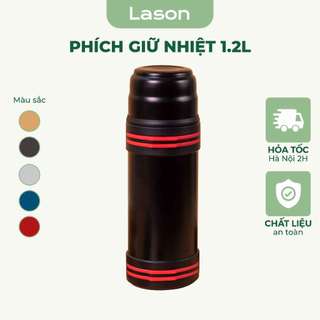 Phích giữ nhiệt Lason Portable có 6 lớp giữ nhiệt 1200ml giữ nhiệt 8-12 tiếng GD04