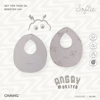 Chaang set 2 chiếc yếm tròn tai monster ss2024d06