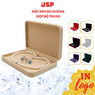 Hộp đựng trang sức Bộ Trung nỉ nhung nhận in Logo hộp đựng nhẫn dây chuyên lăc tay hộp đựng nữ trang