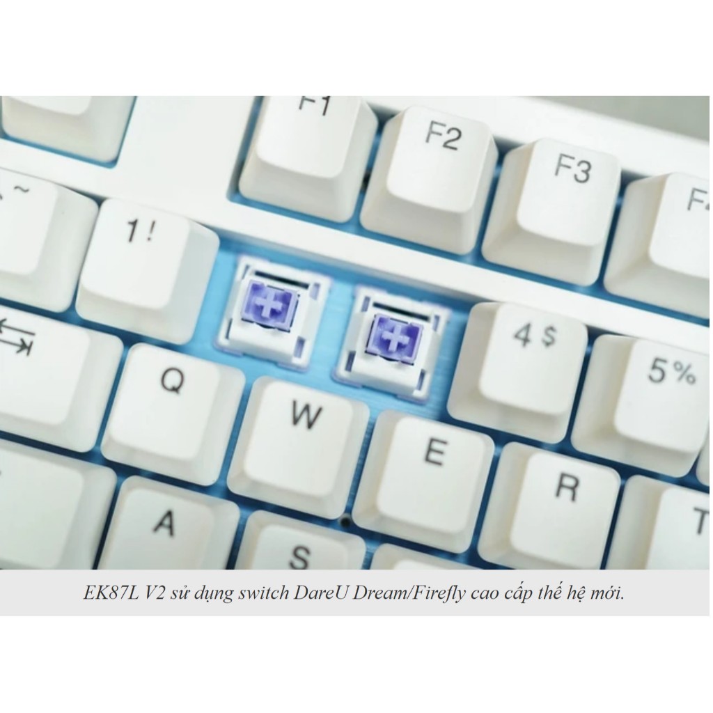 Bàn phím cơ Dareu EK87L / EK87 V2 Đen | Trắng - Chính Hãng | BigBuy360 - bigbuy360.vn