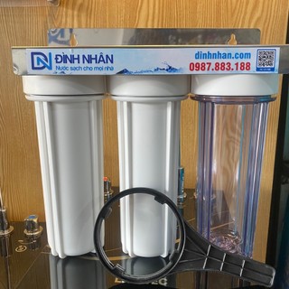 Bộ lọc nước thô 3 cốc lọc 10 inch 2 ron ren 21
