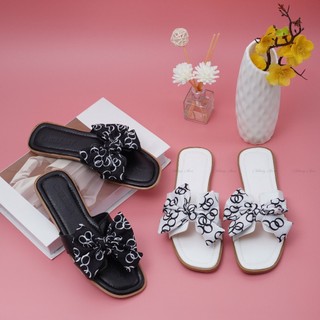 Dép Thời Trang Nữ Thắt Nơ Tiểu Thư phong cách tiểu thư đi biển, đi chơi - ChiBamy Shoes